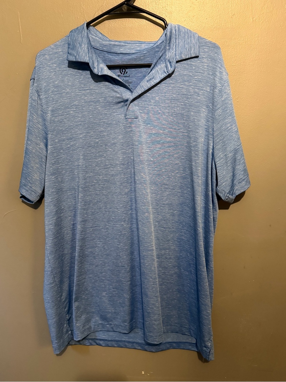 Champion Light Blue Heather Performance Polo